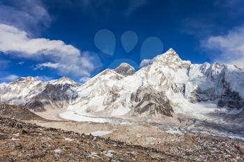 Everest, Nuptse and Lhotse landscape, Himalaya, Nepal