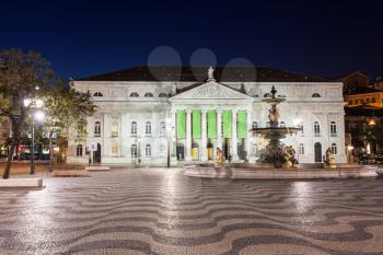 Rossio Square (Pedro IV Square) in the city of Lisbon, Portugal