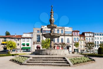 Fountain in the center of Braga, Portugal 