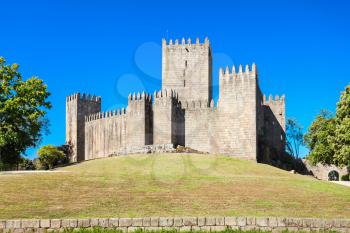 The Castle of Guimaraes is the principal medieval castle in the municipality Guimaraes, Portugal 