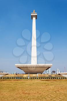 The National Monument is a tower in the centre of Merdeka Square, Jakarta, symbolizing the fight for Indonesia.