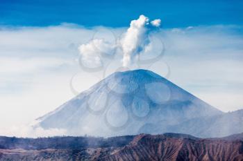 Semeru volcano at sunrise, Java island, Indonesia
