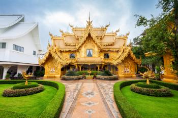 Golden Building at Wat Rong Khun (White Temple), Chiang Rai, Thailand