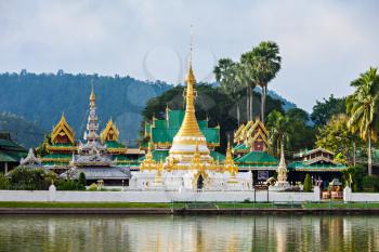 Wat Chong Klang and Wat Chong Kham temples in Mae Hong Son, Thailand