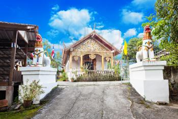 Temple on the Hill (Wat Phra That Mae Yen) in Pai, Mae Hong Son Province, Thailand 