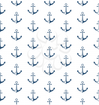 Seamless sea pattern with anchor