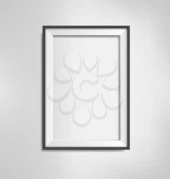 Black simple modern blank frame on grayscale background