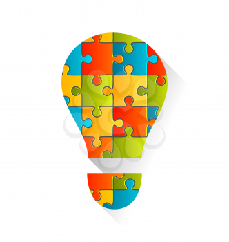 Idea Lamp Jigsaw Puzzle Background