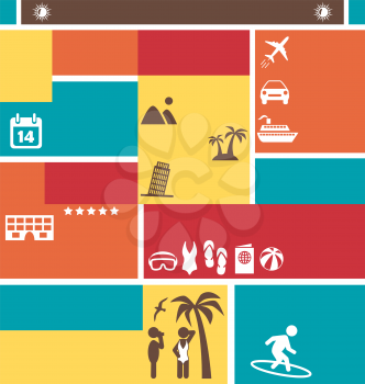 Choose Your Best Summer Vacation. Tourist Vector Brochure