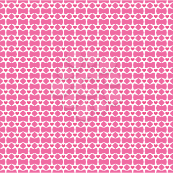 Seamless love pattern. Pink hearts and stars