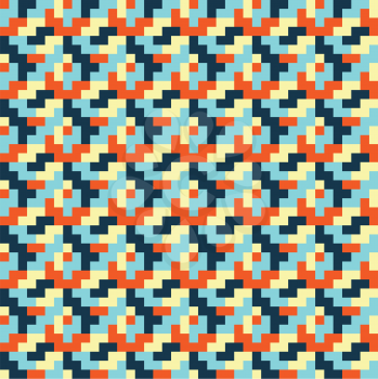Seamless bright fun abstract mosaic pattern