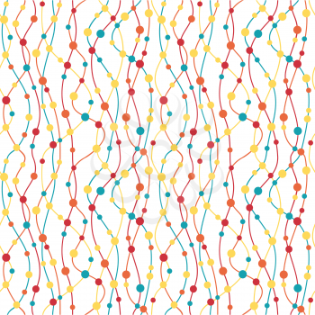 Seamless bright fun vertical wave abstract pattern
