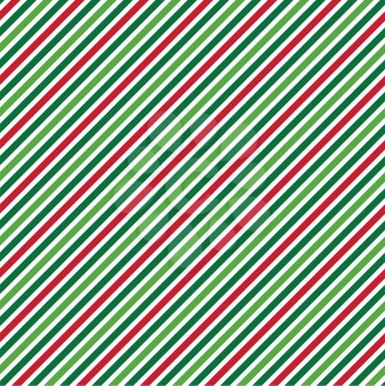 Seamless Abstract Diagonal Line Pattern in Christmas Colors Isolated on White Background