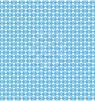 Seamless love pattern. White hearts and pink dots on blue background