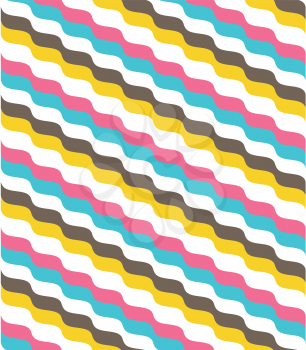 Seamless bright fun abstract wave pattern