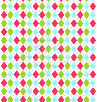 Seamless Bright Fun Abstract Rhombus Pattern