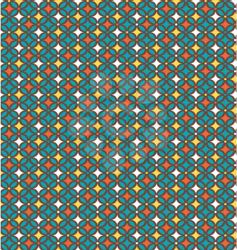 Seamless bright fun abstract modern pattern