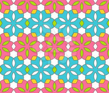 Seamless Bright Fun Abstract Spring Ornament Pattern