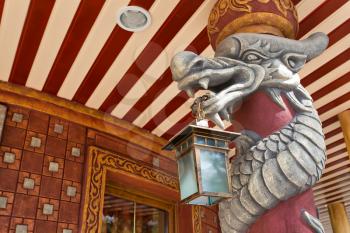 Dragon - Traditional Chinese restaurant facade detail