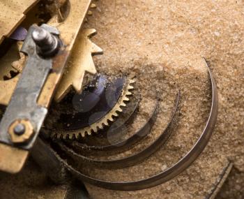 Mechanical endurance - clock gears in sand