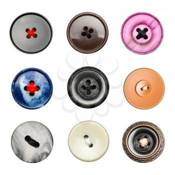 Big colorful buttons isolated on white