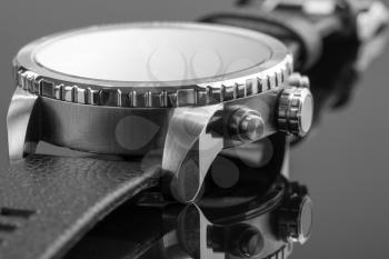 Macro view of expensive watch
