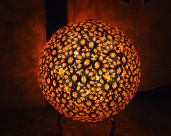 Abstract decorative lamp in the dark