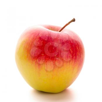 One apple. Isolated over white background. Fresh fruit.
