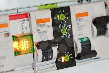 Electrical fuseboxes and components in control panels