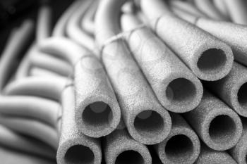 Closeup of thermo pipes for tubes