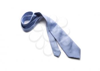 Blue necktie isolated on a white background