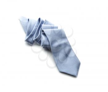 Light-blue necktie isolated on a white background