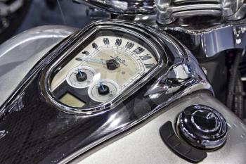 Retro motorcycle speedometer
