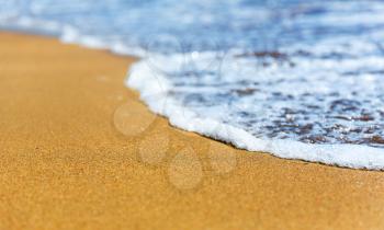 Soft sea wave on the sandy beach, Portugal