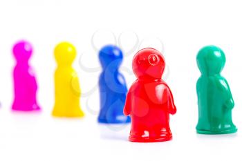 Diversity and Teamwork - Colorful toy people group