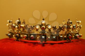 Kings Crown on red velvet