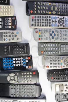 Rows of remote controters