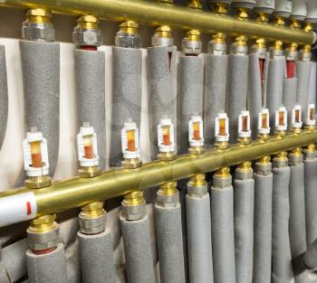 Pipes of industrial heating system