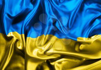 Background of Ukraine waving flag