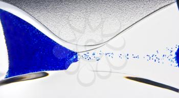 Liquid blue hourglass