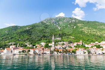 Sea view of Perast town, Montenegro