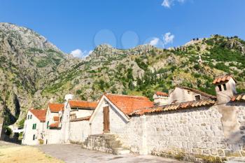 Old nice buildings in Montenegro mountains
