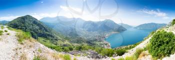 Panoramic view of Boka-Kotor Bay, Montenegro