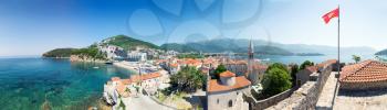 Panoramic view of Budva city, Montenegro
