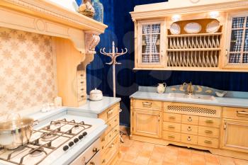 Rustic american wood beautiful custom kitchen interior design