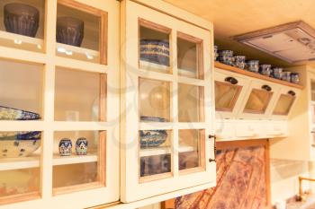 Cupboard in american rustic kitchen