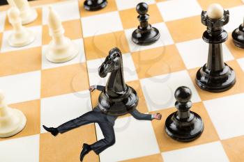 Businessman defeated on the chess board