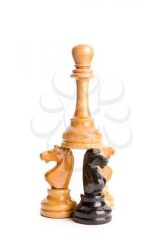 Set of chess figures isolated 