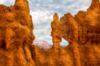 Natural arch in rocky mountains at Bryce Canyon National Park, Utah USA