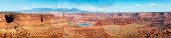 Panorama of landscape of  Dead Horse State Park, Utah USA